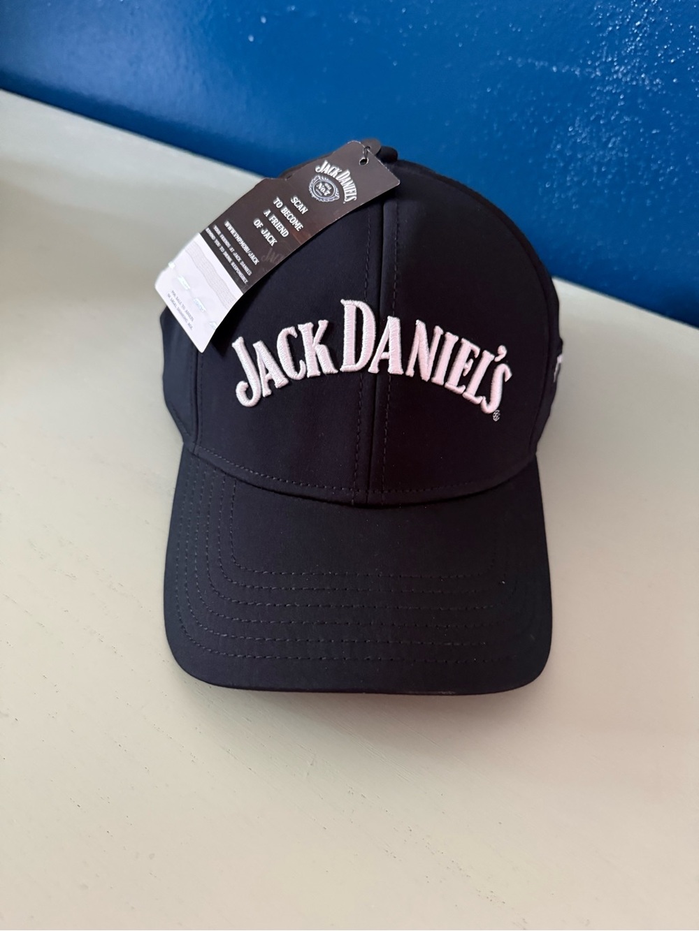 New NWT Jack Daniel's Adjustable Embroidered Polyester/Spandex Baseball Cap Hat